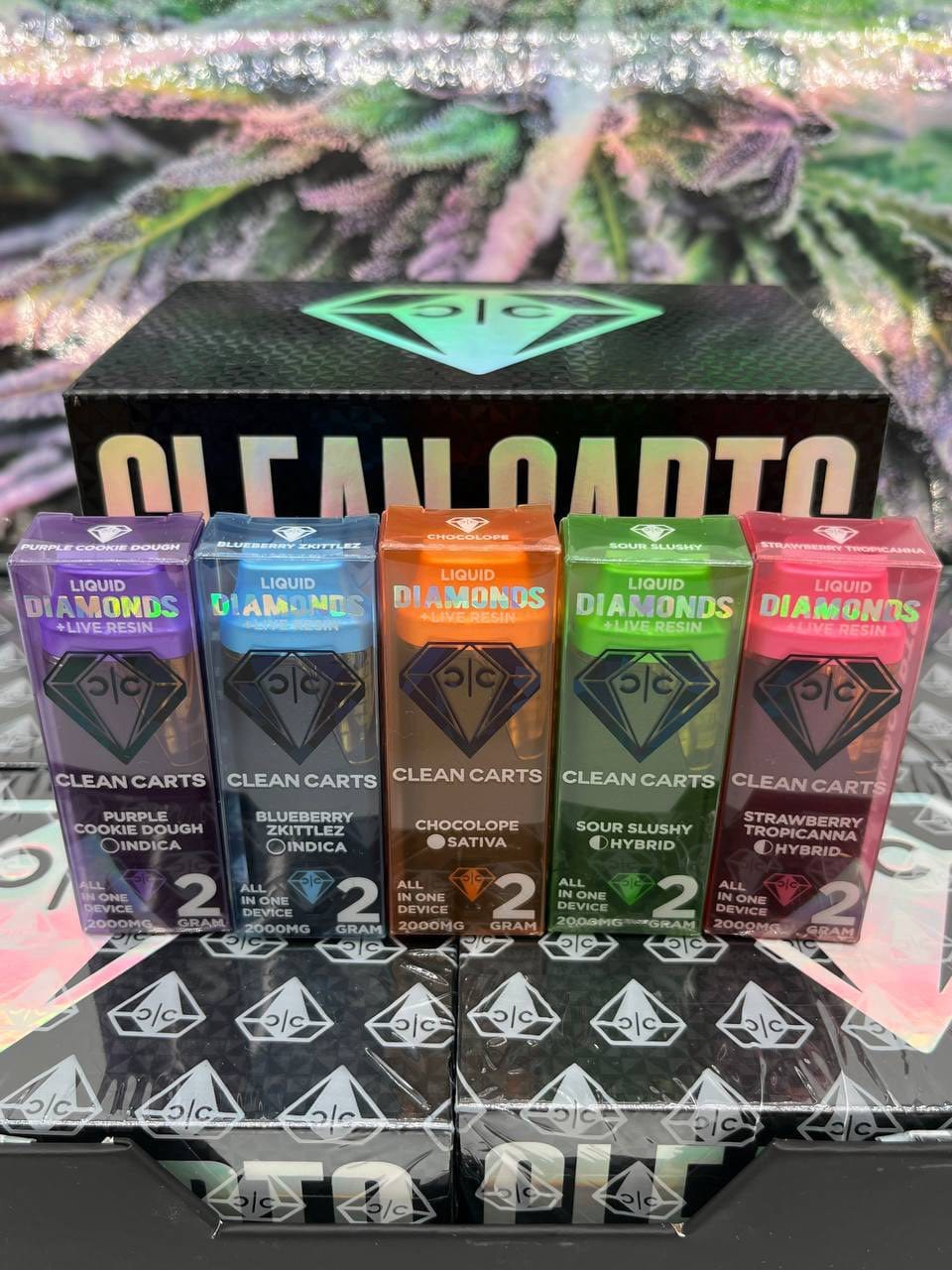 CLEAN CARTS 2G-LIQUID DIAMONDS+LIVE RESIN